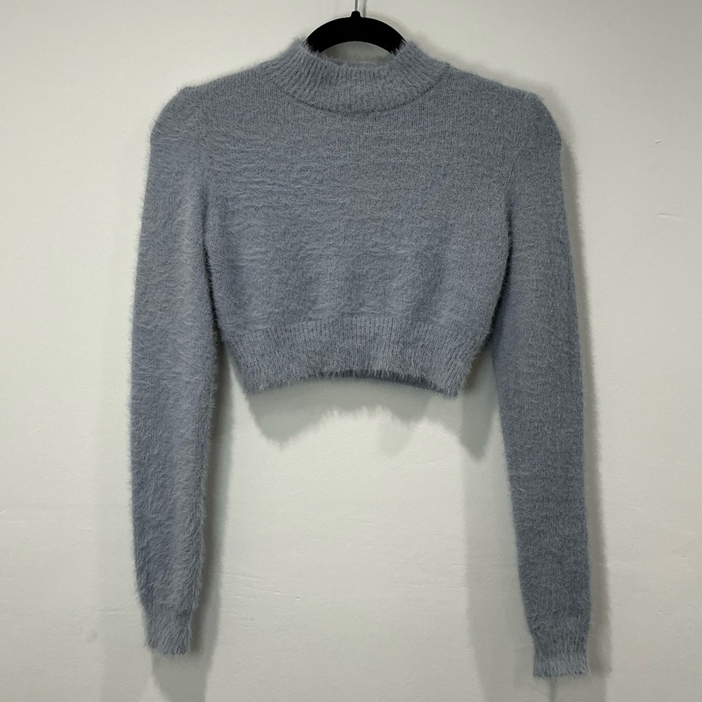 Sky & Sparrow Cozy Mock Neck Crop Top - Picture 6 of 12
